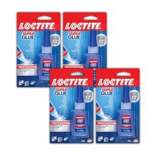 Loctite Super Glue Liquid Professional, Clear, 20g Bottle, 4 Pack